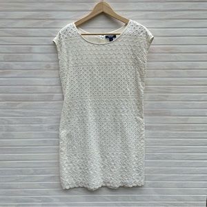 Old Navy Off-White Eyelet Dress - Size S